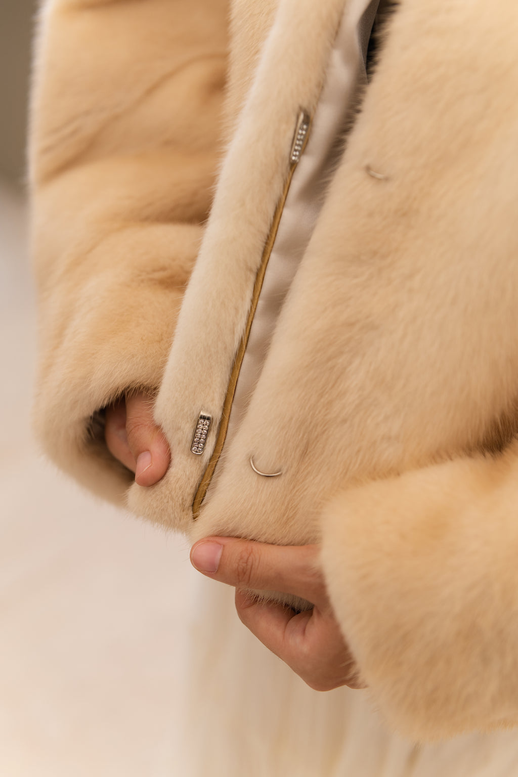 The Shawl Collar Cropped Mink Coat