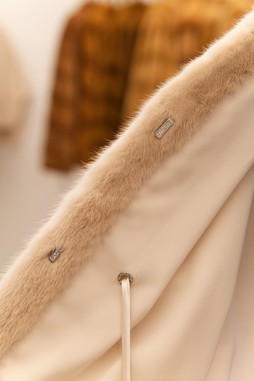 Golden Camel Long Mink Coat