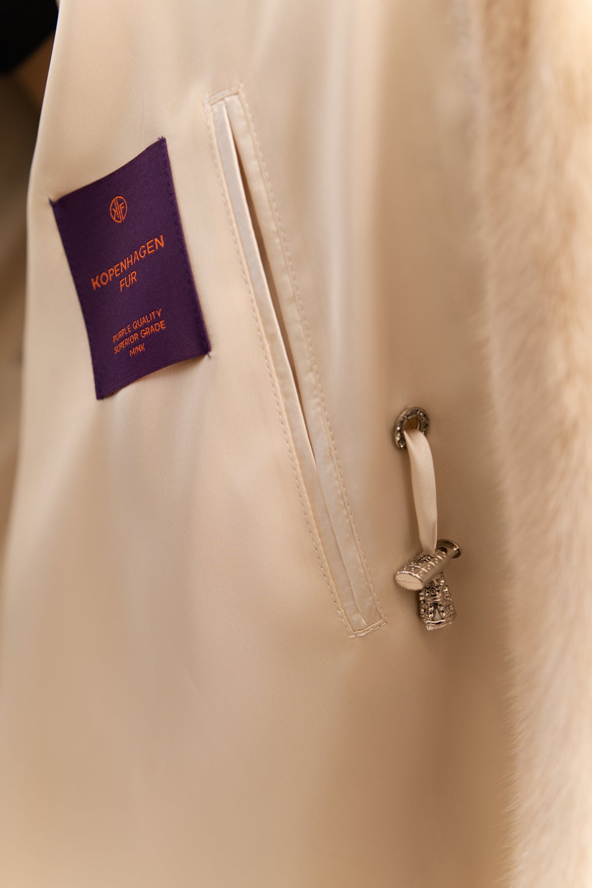 Golden Camel Long Mink Coat