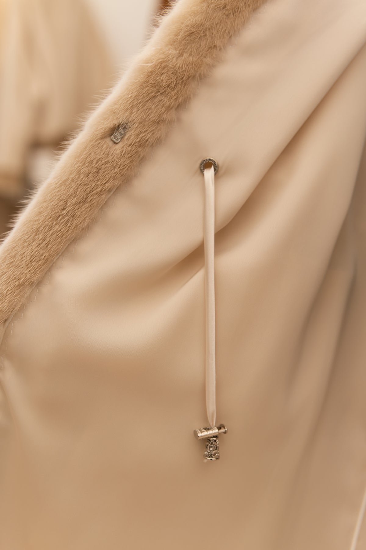 Golden Camel Long Mink Coat