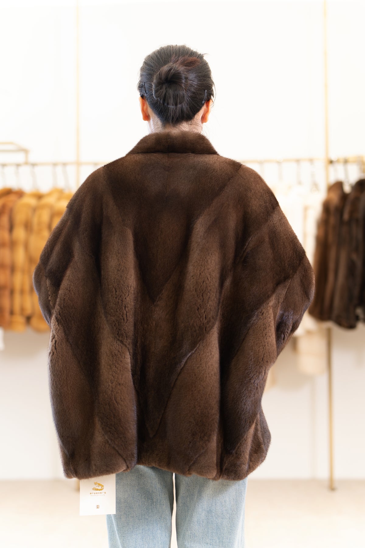 The Relaxed Open-Front Mid-Length Mink Coat