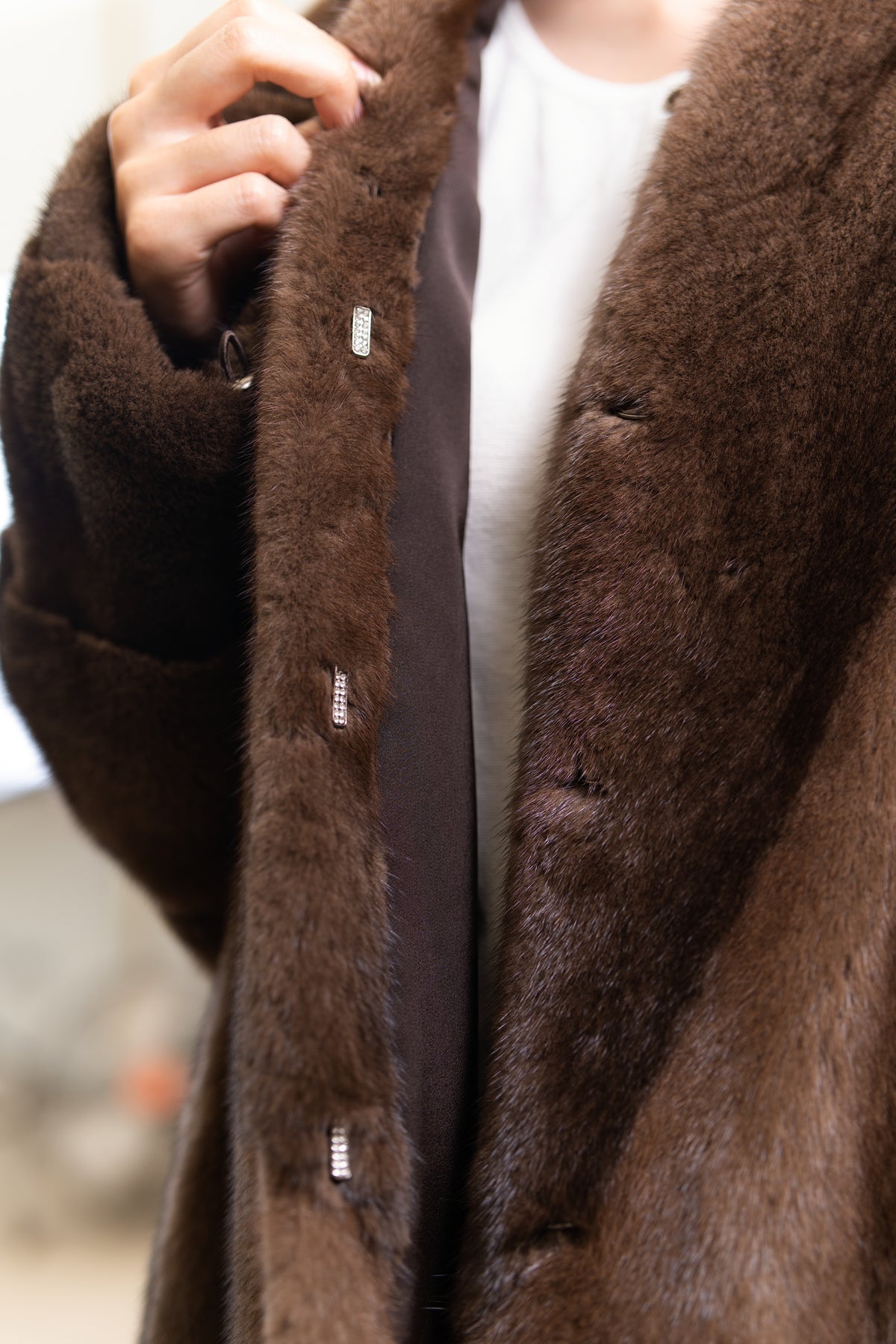 The Relaxed Open-Front Mid-Length Mink Coat