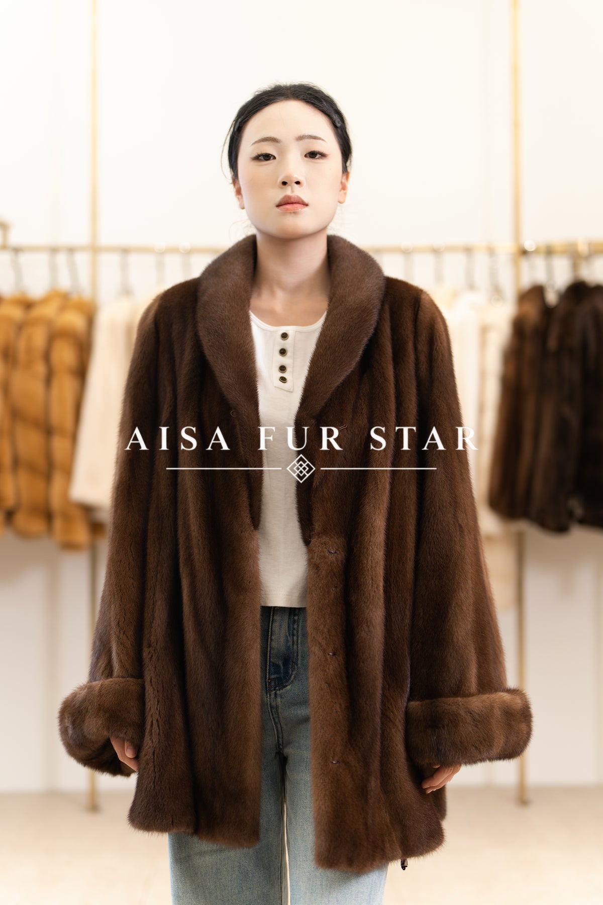 The Refined Mid-Length Mink Coat