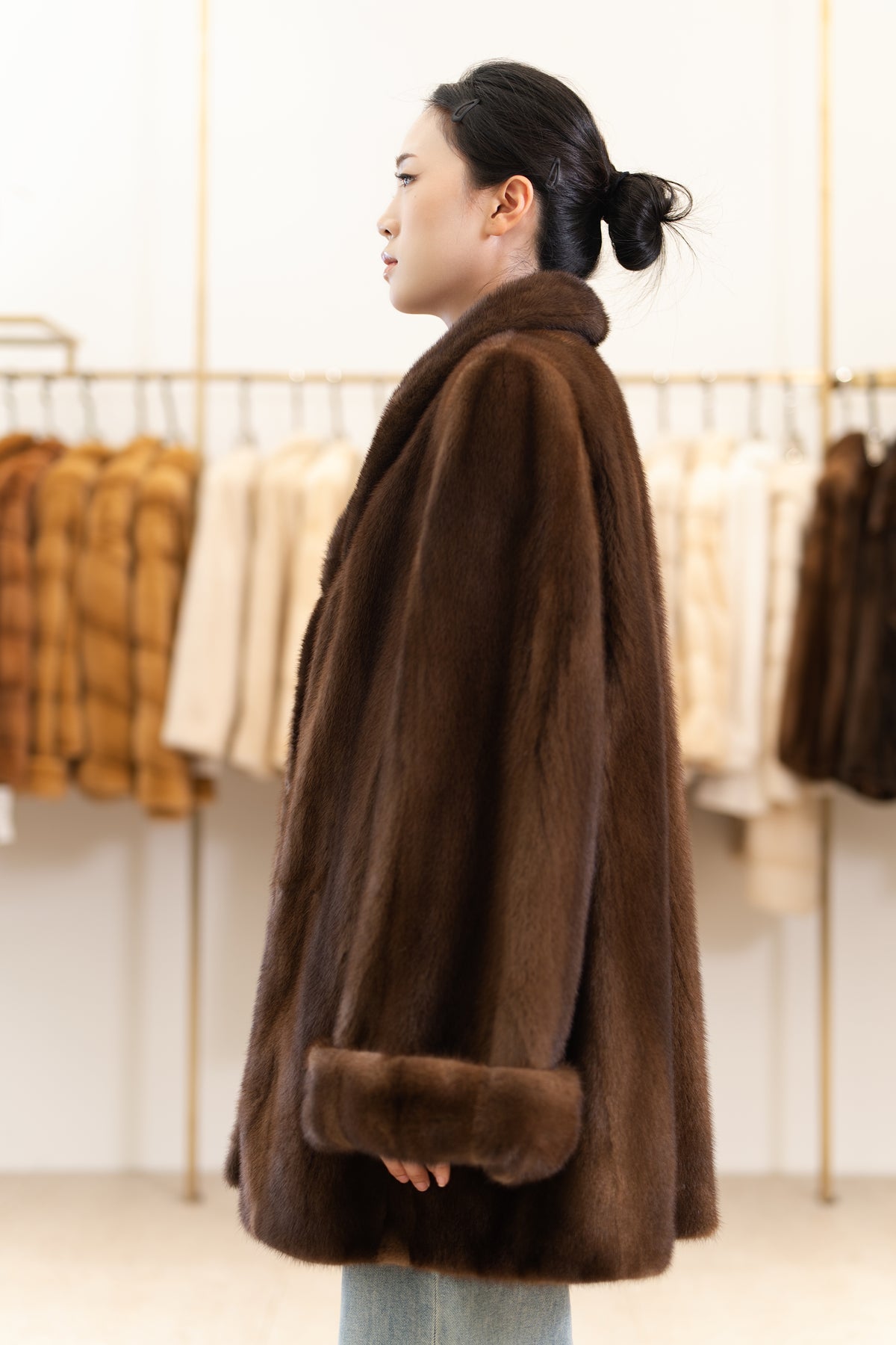 The Refined Mid-Length Mink Coat