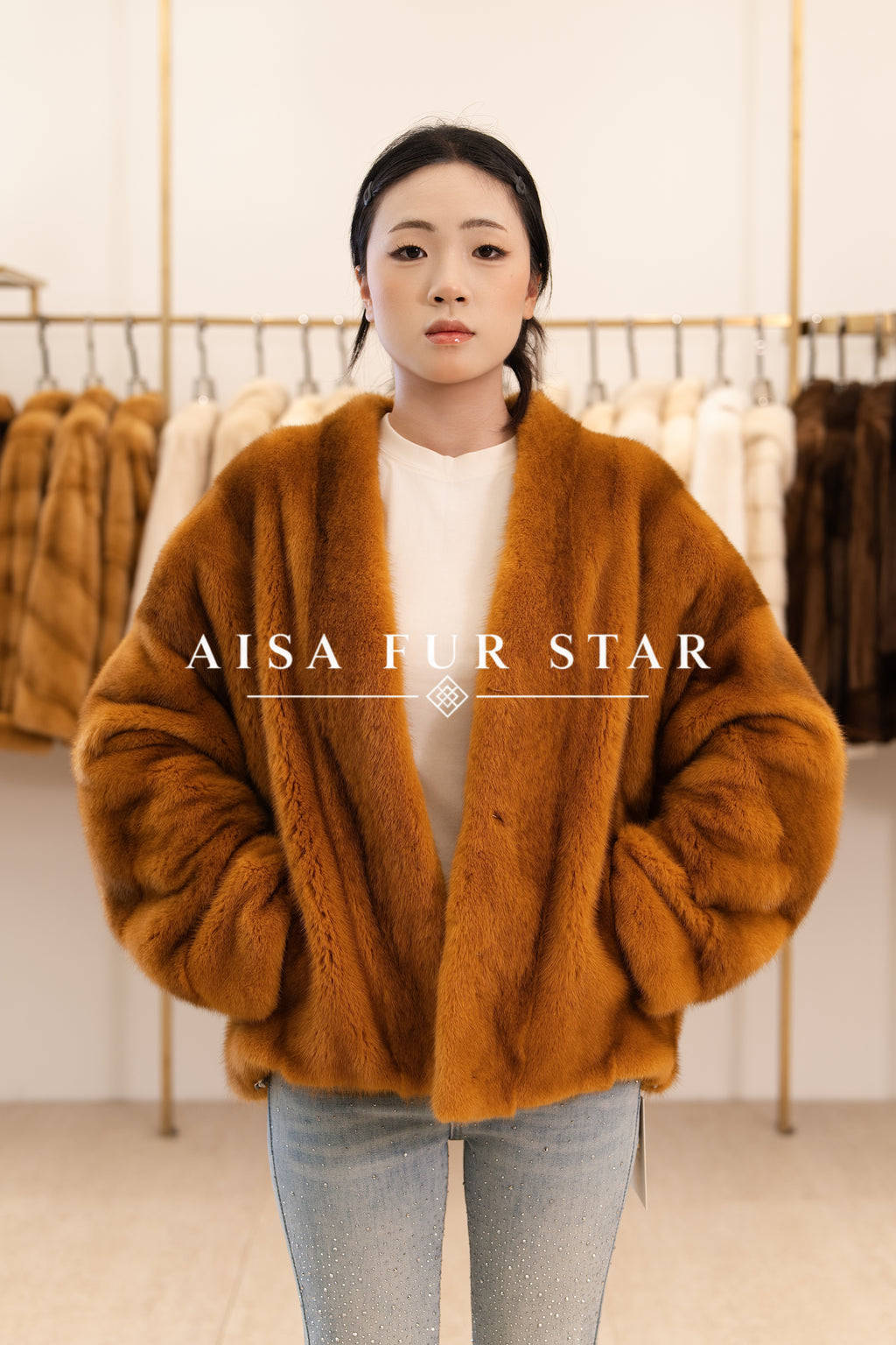 Open Front Mink Coat
