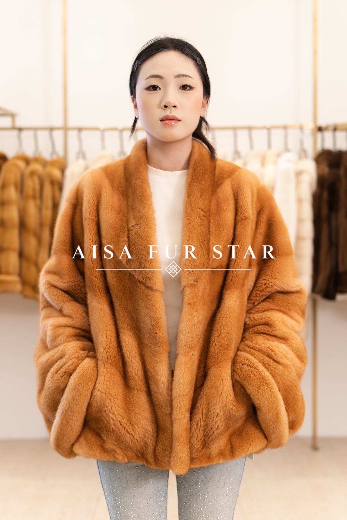 Open-Front Mink Coat