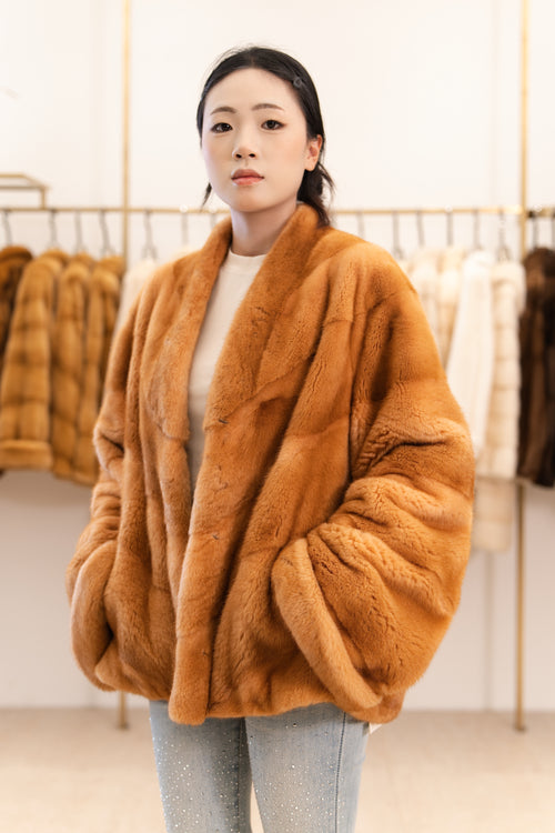 Open-Front Mink Coat