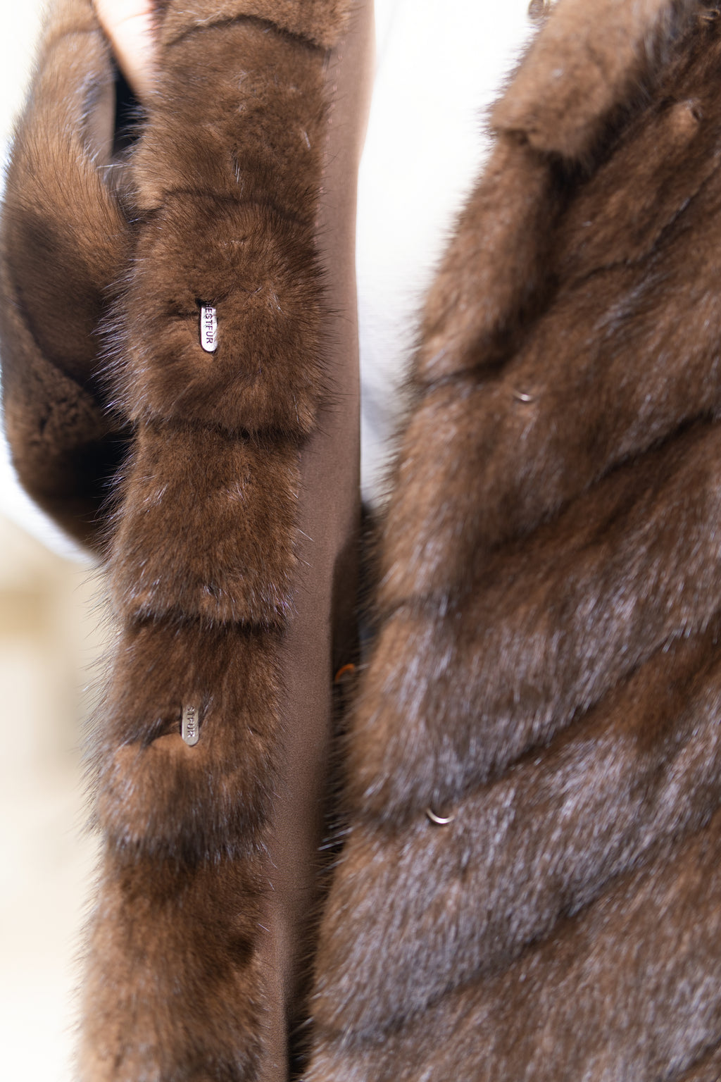 The Fluid Open-Front Mid-Length Mink Coat