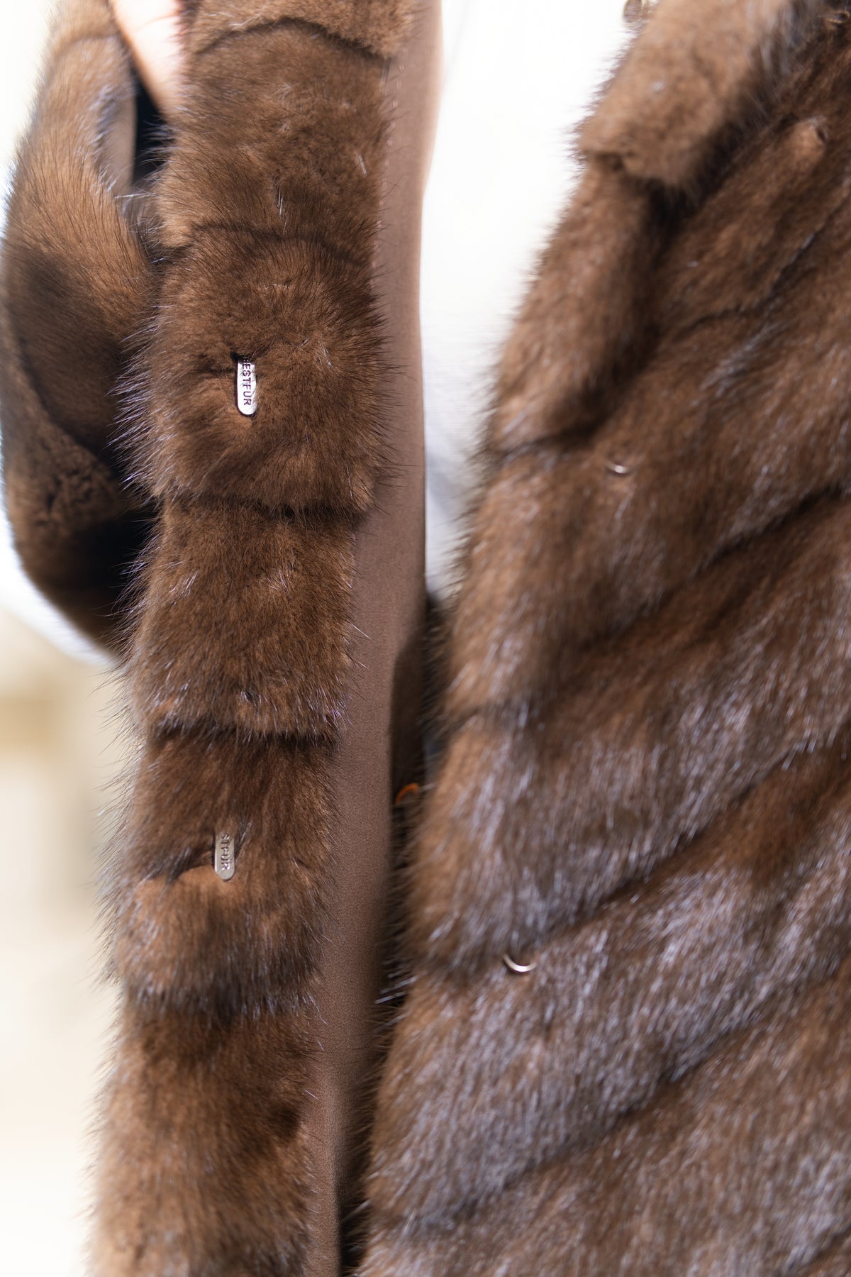 The Fluid Open-Front Mid-Length Mink Coat