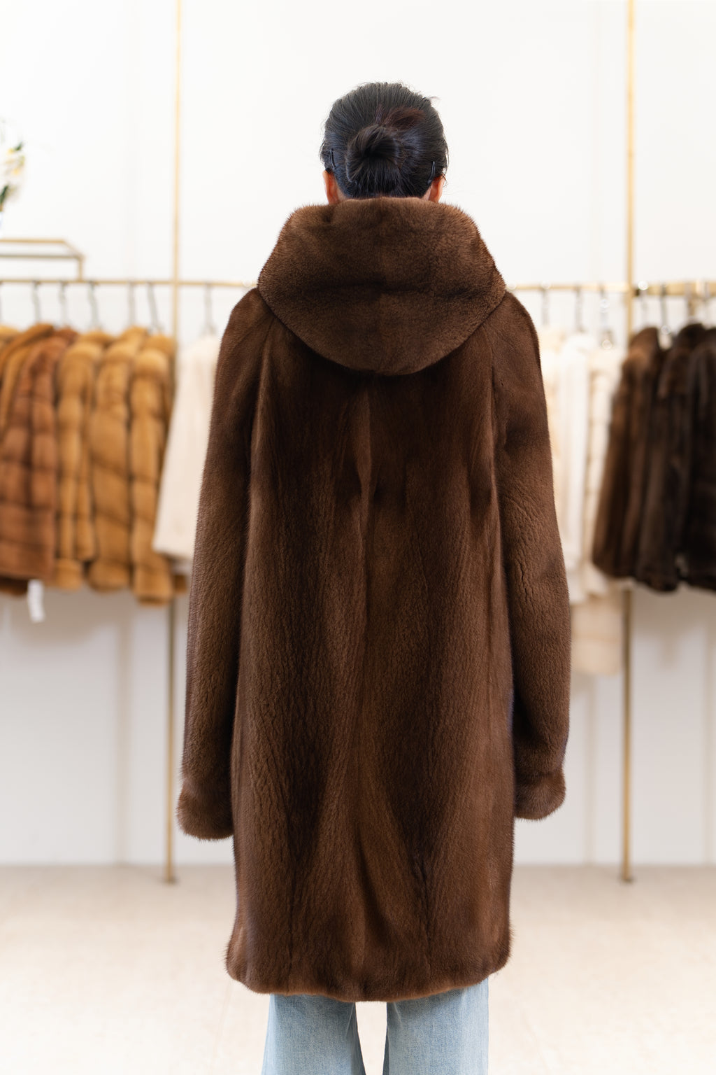 The Luxe Mid-Length Mink Coat