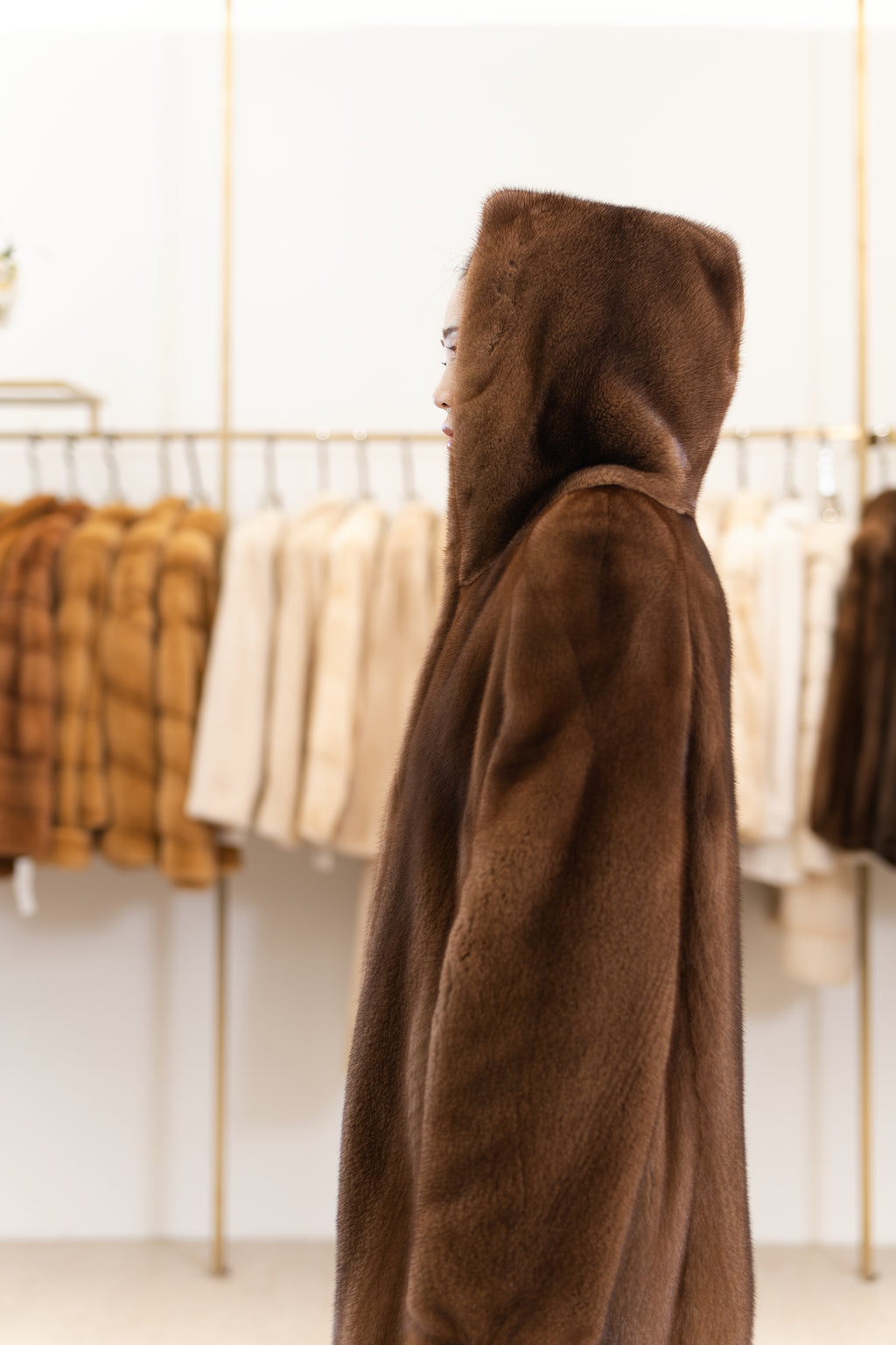 The Luxe Mid-Length Mink Coat