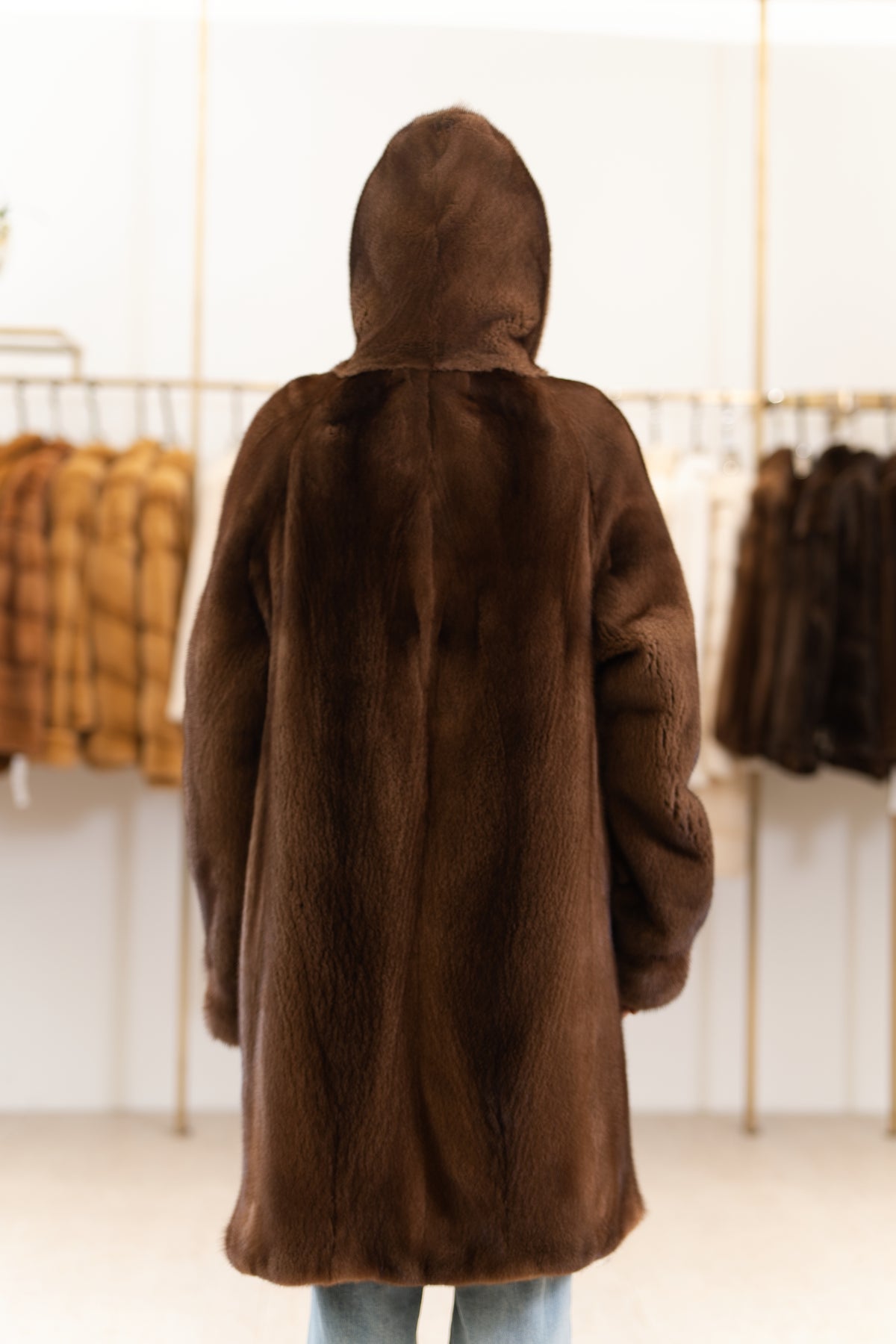 The Luxe Mid-Length Mink Coat