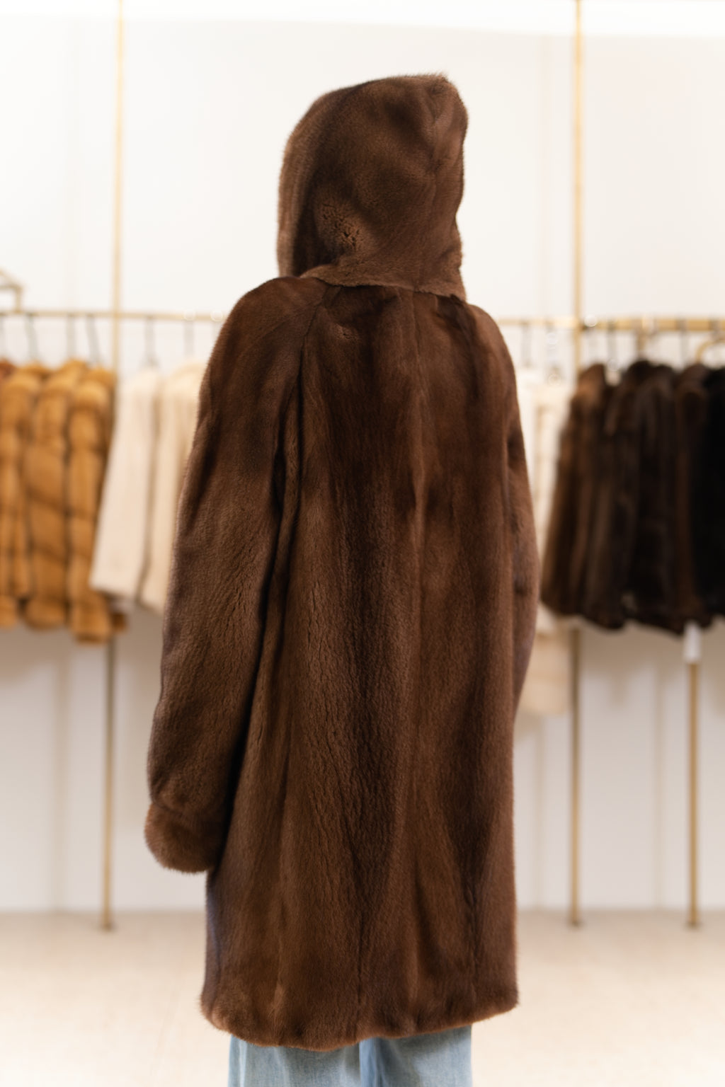 The Luxe Mid-Length Mink Coat