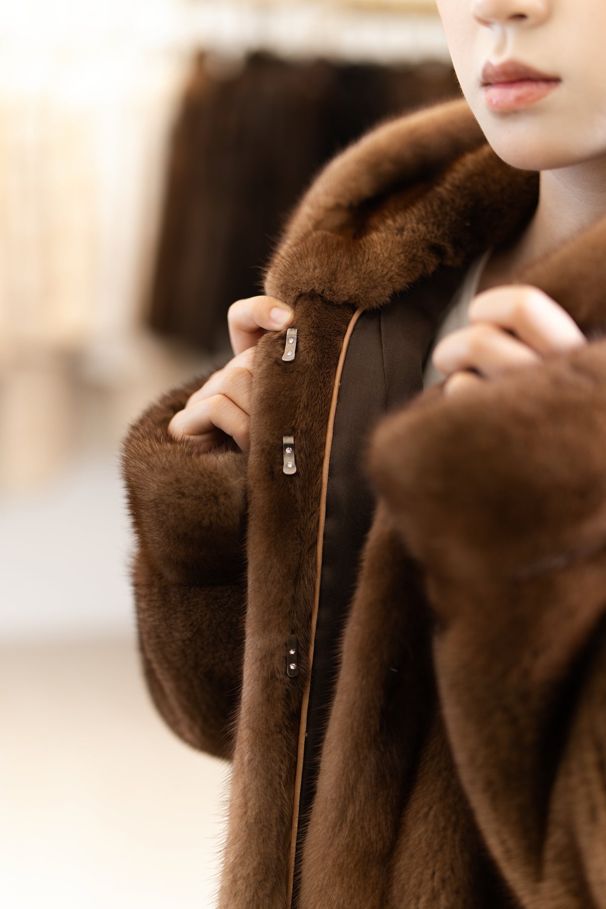 The Luxe Mid-Length Mink Coat