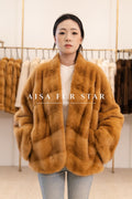 The Shawl Collar Panel Mink Coat