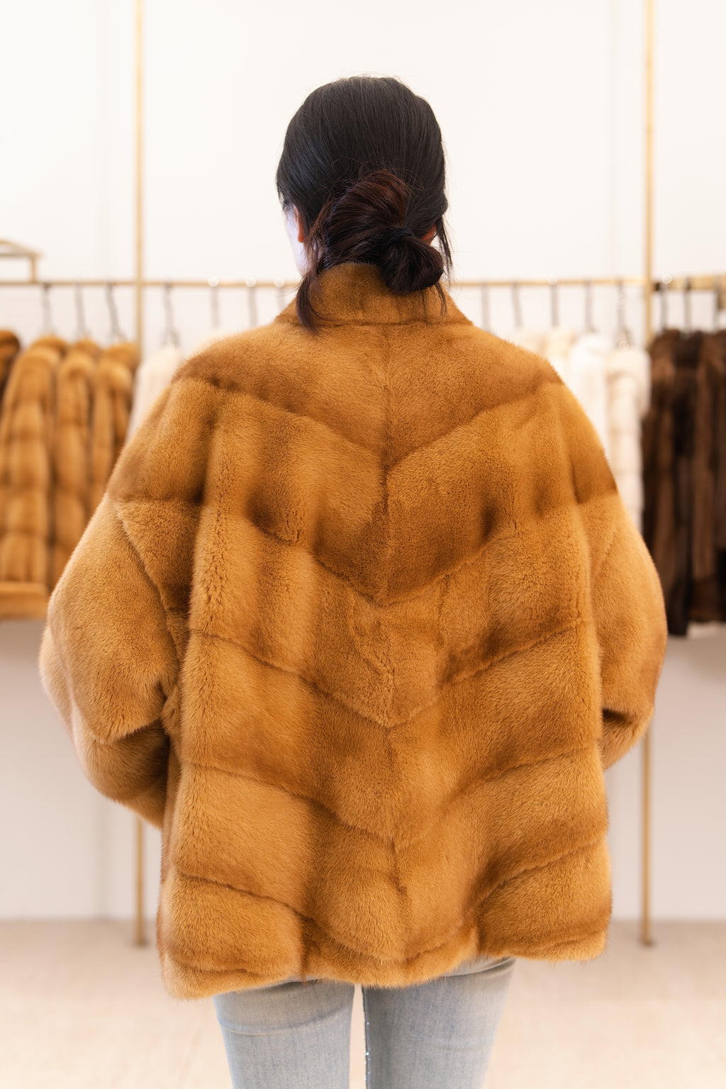 The Shawl Collar Panel Mink Coat