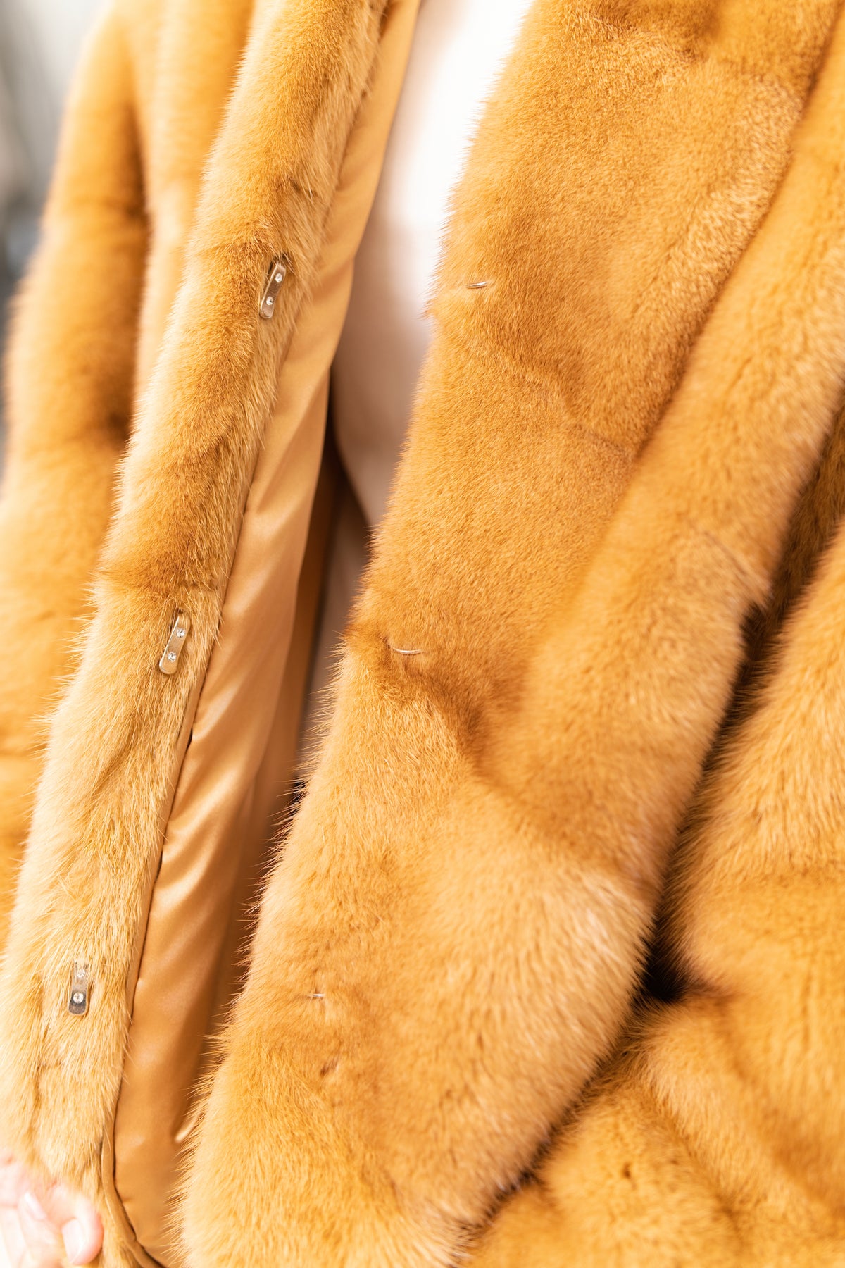 The Shawl Collar Panel Mink Coat