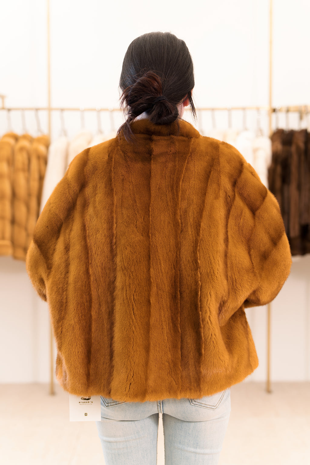 The Shawl Collar Open-Front Mink Coat