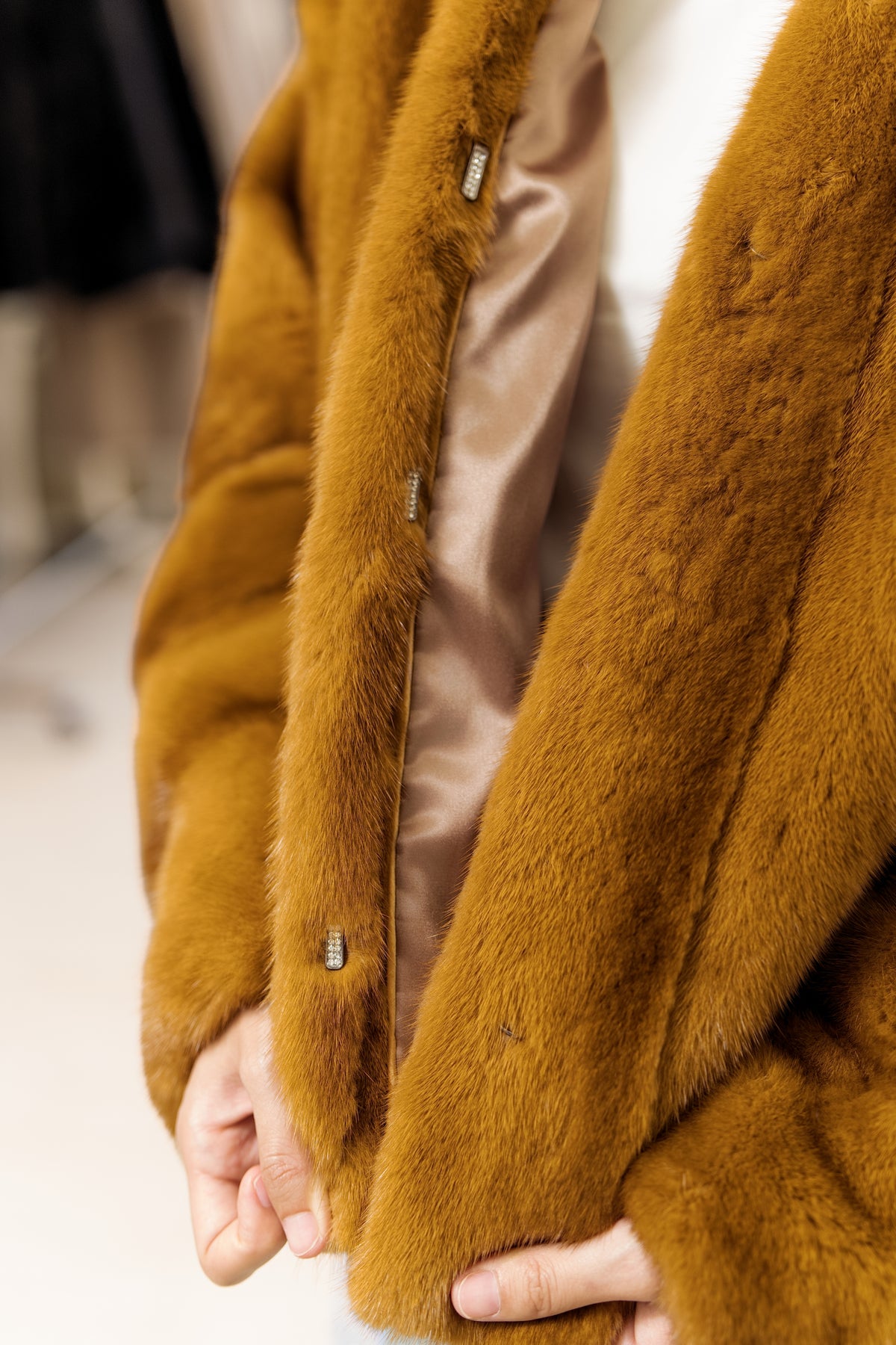 The Shawl Collar Open-Front Mink Coat