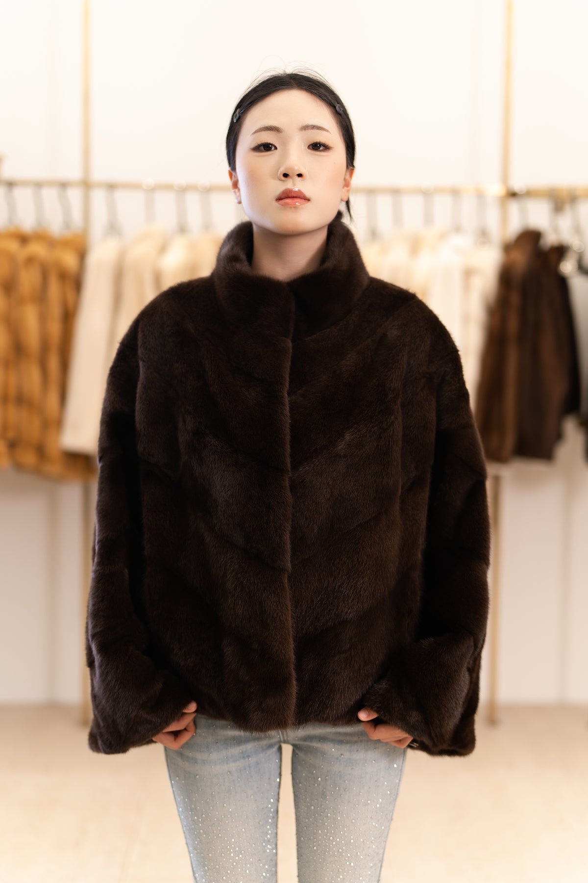 The Relaxed Panel Mink Coat