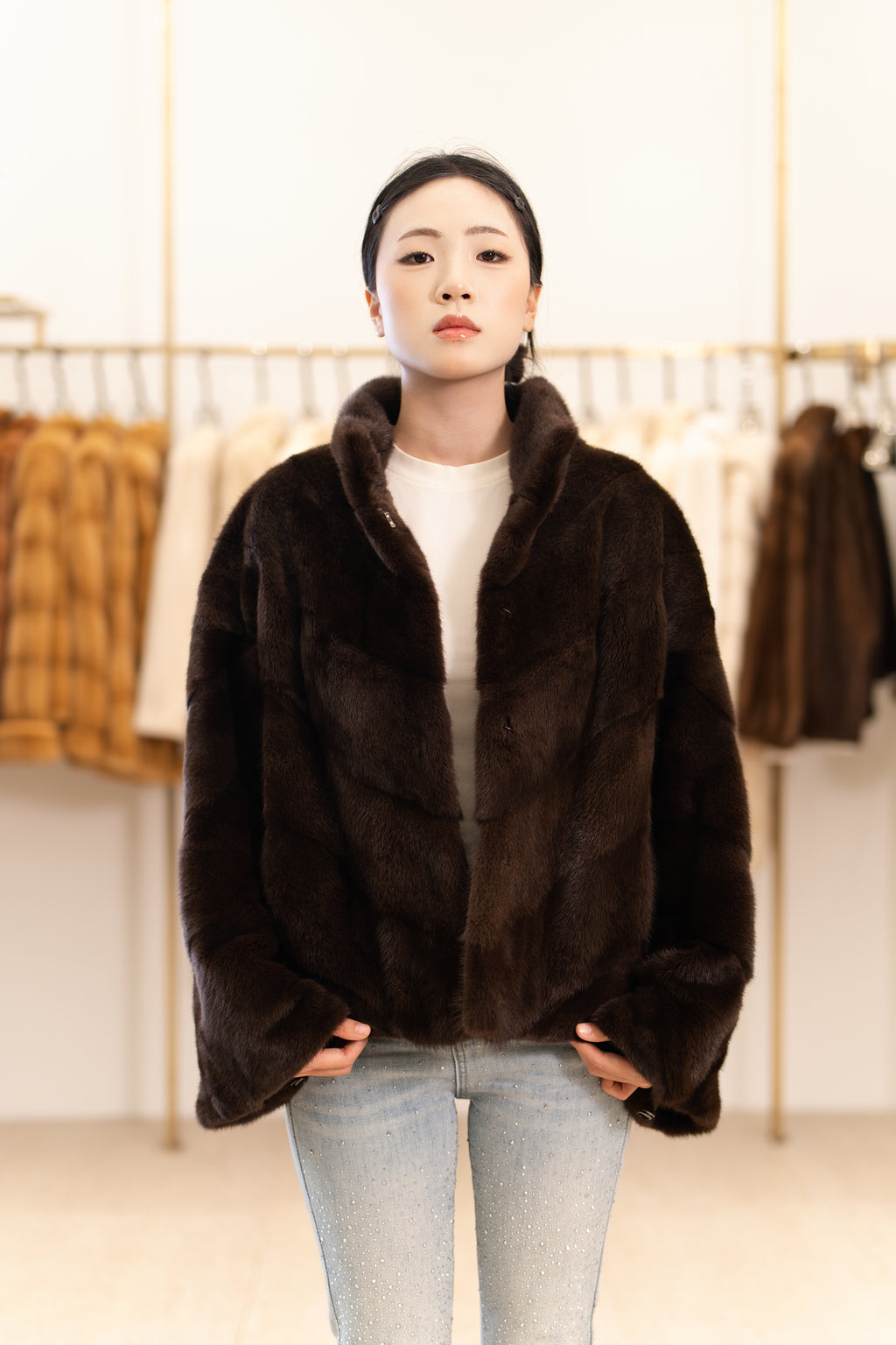 The Relaxed Panel Mink Coat