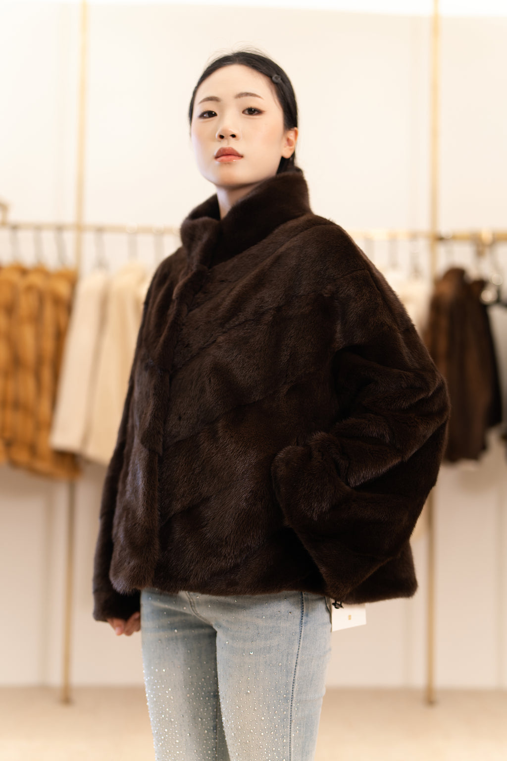 The Relaxed Panel Mink Coat