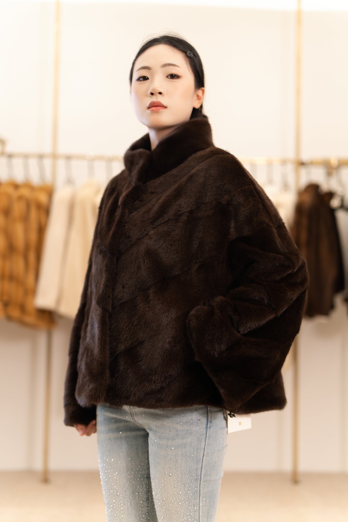 The Relaxed Panel Mink Coat