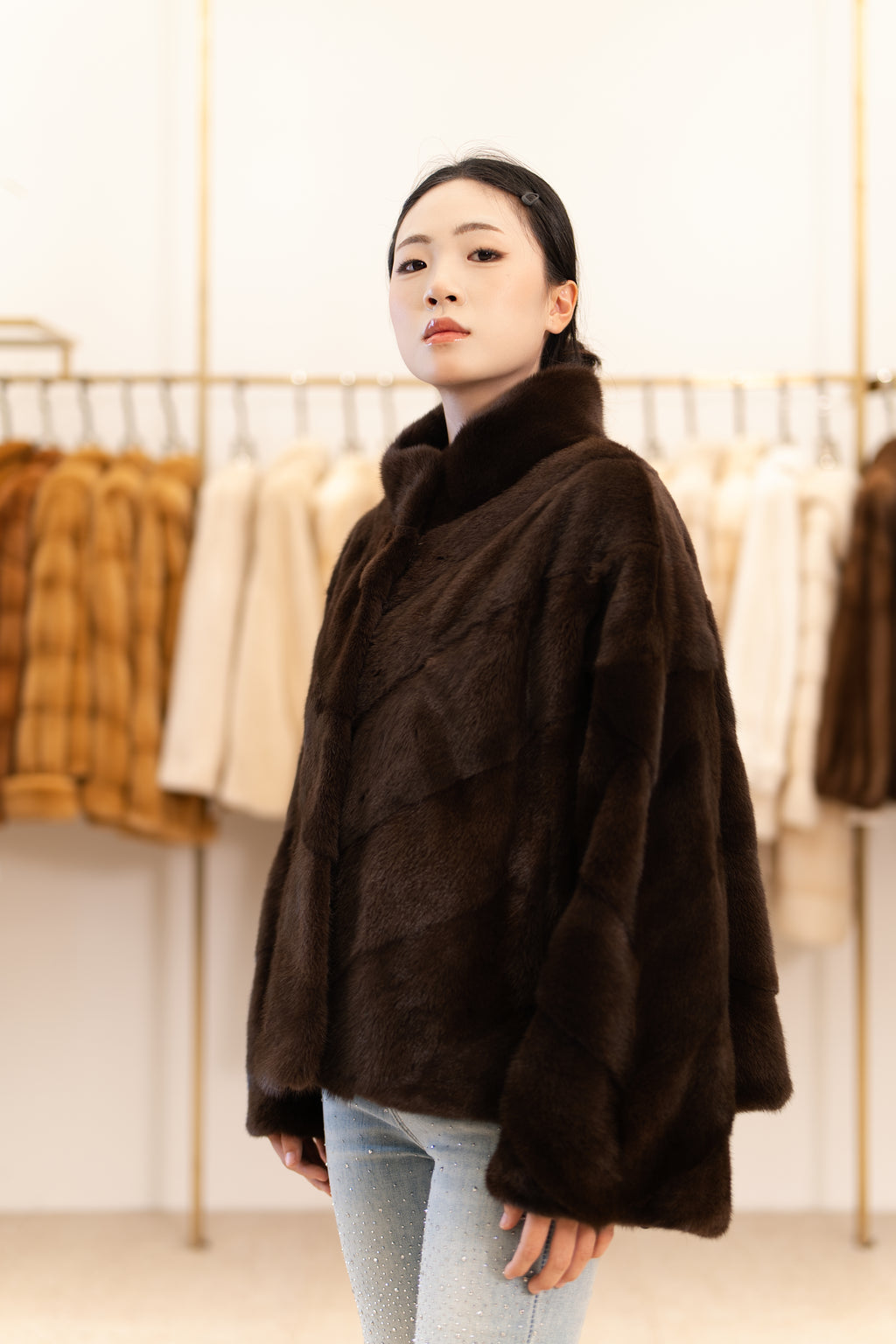 The Relaxed Panel Mink Coat
