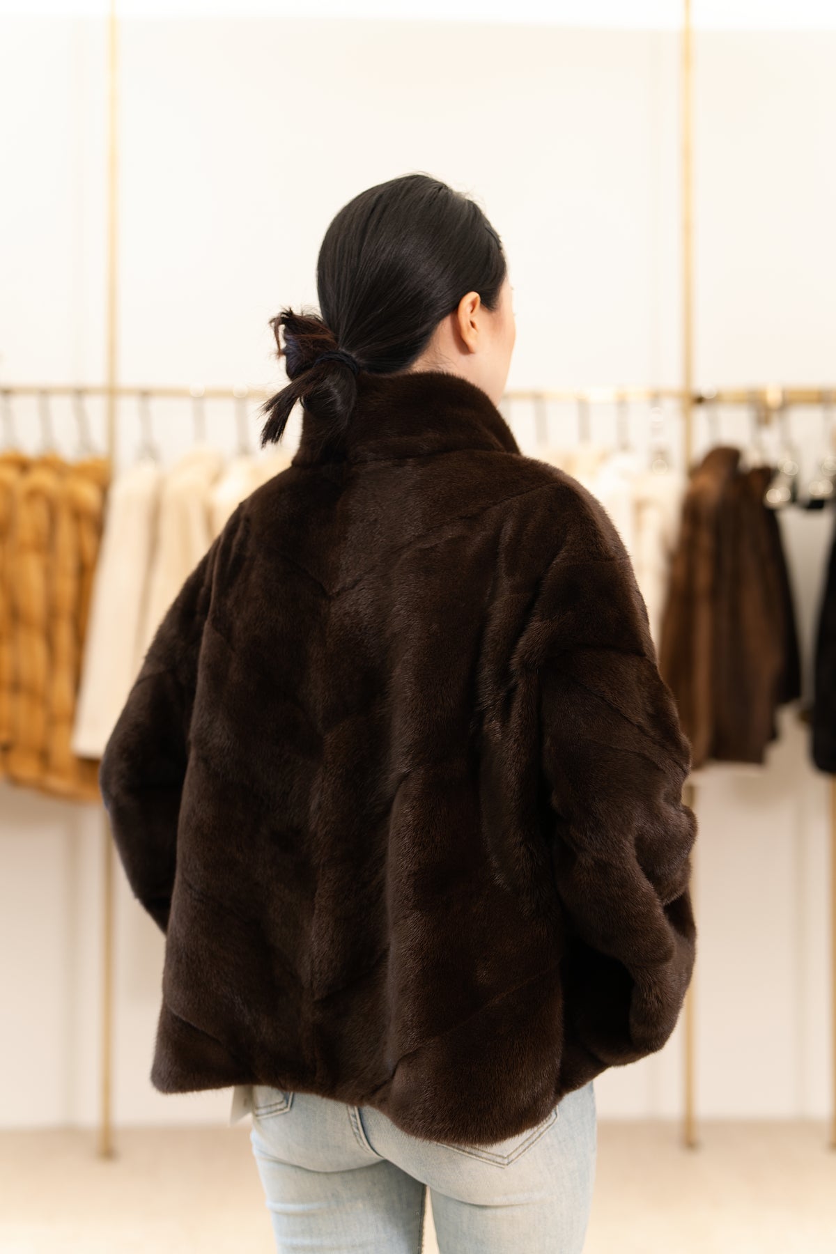 The Relaxed Panel Mink Coat