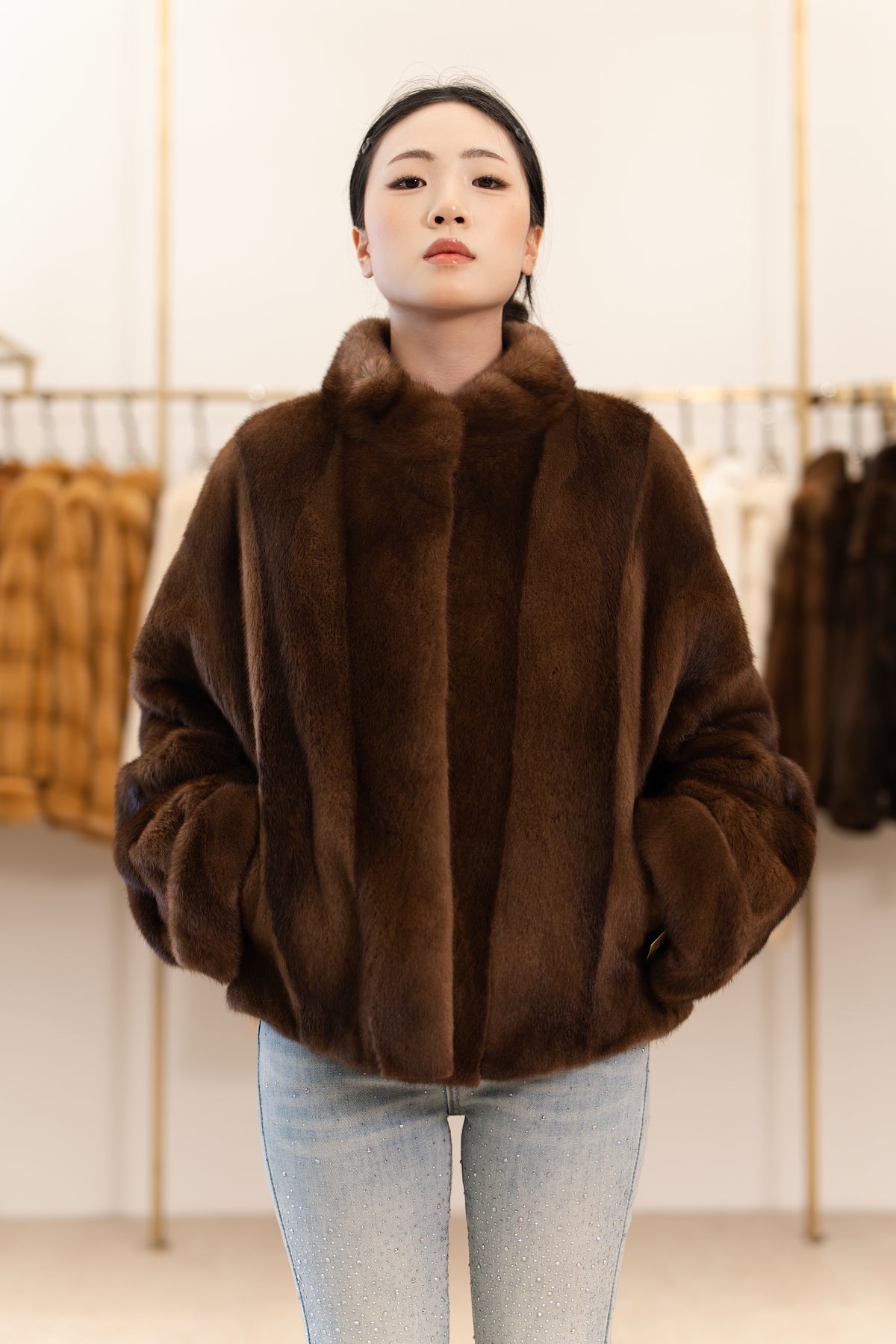The Relaxed Short Mink Coat