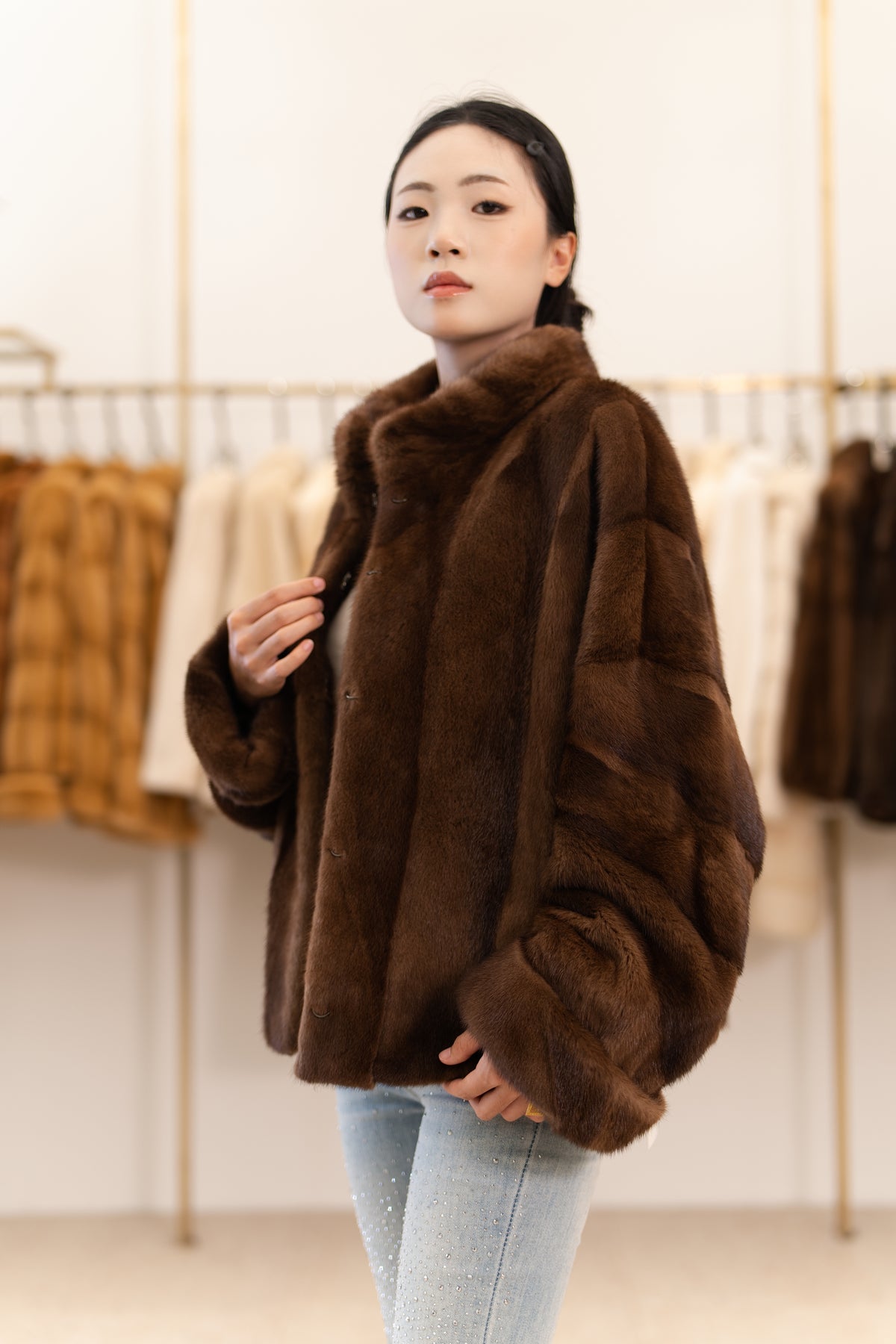 The Relaxed Short Mink Coat