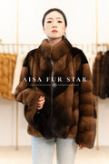 The Chevron Pattern Mink Coat