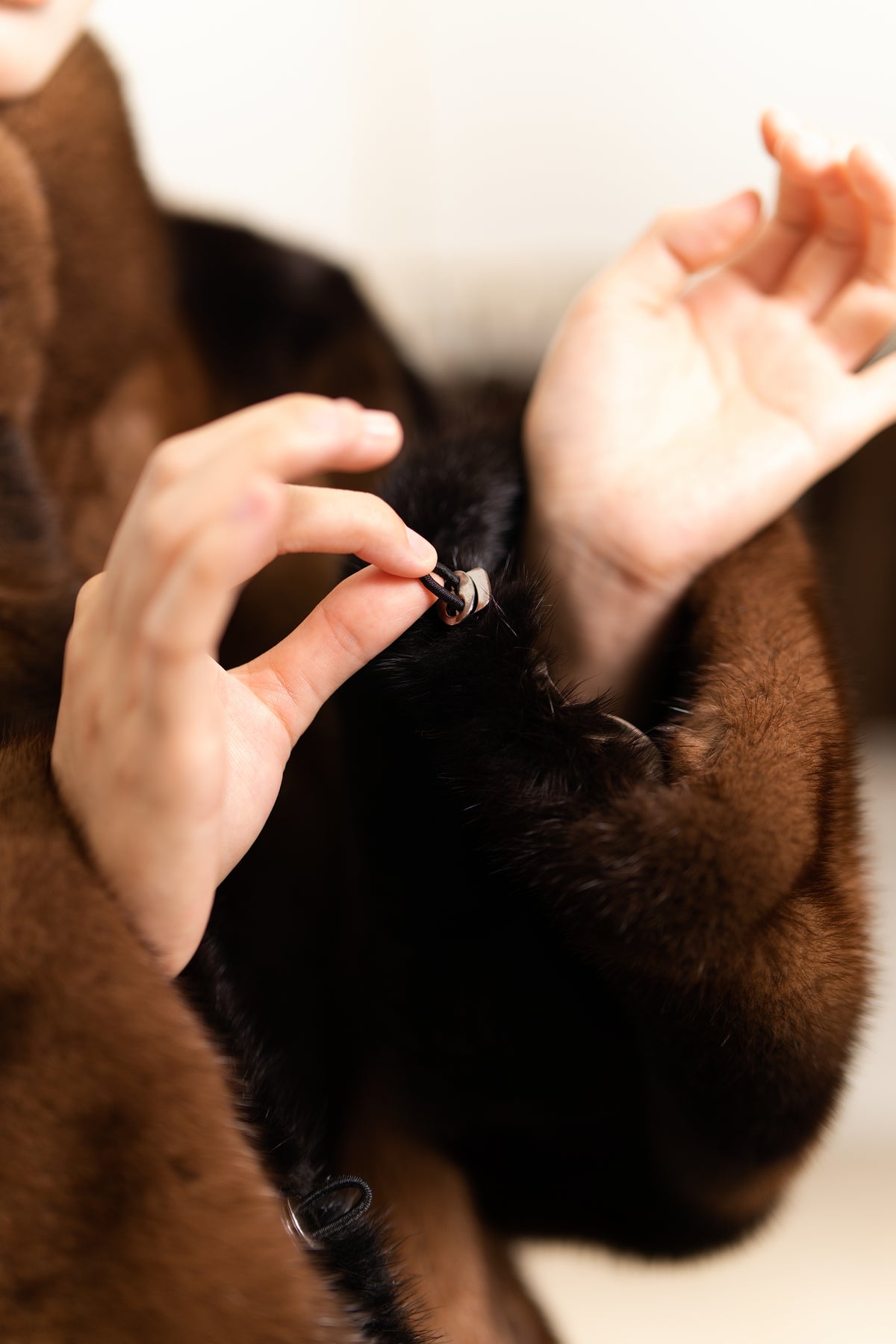 The Chevron Pattern Mink Coat