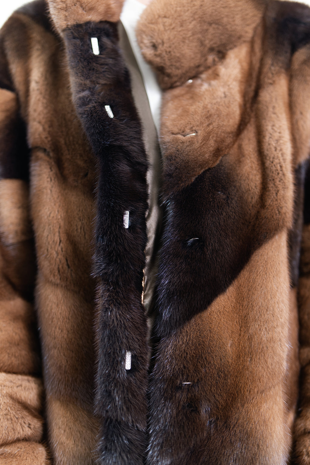 The Chevron Pattern Mink Coat