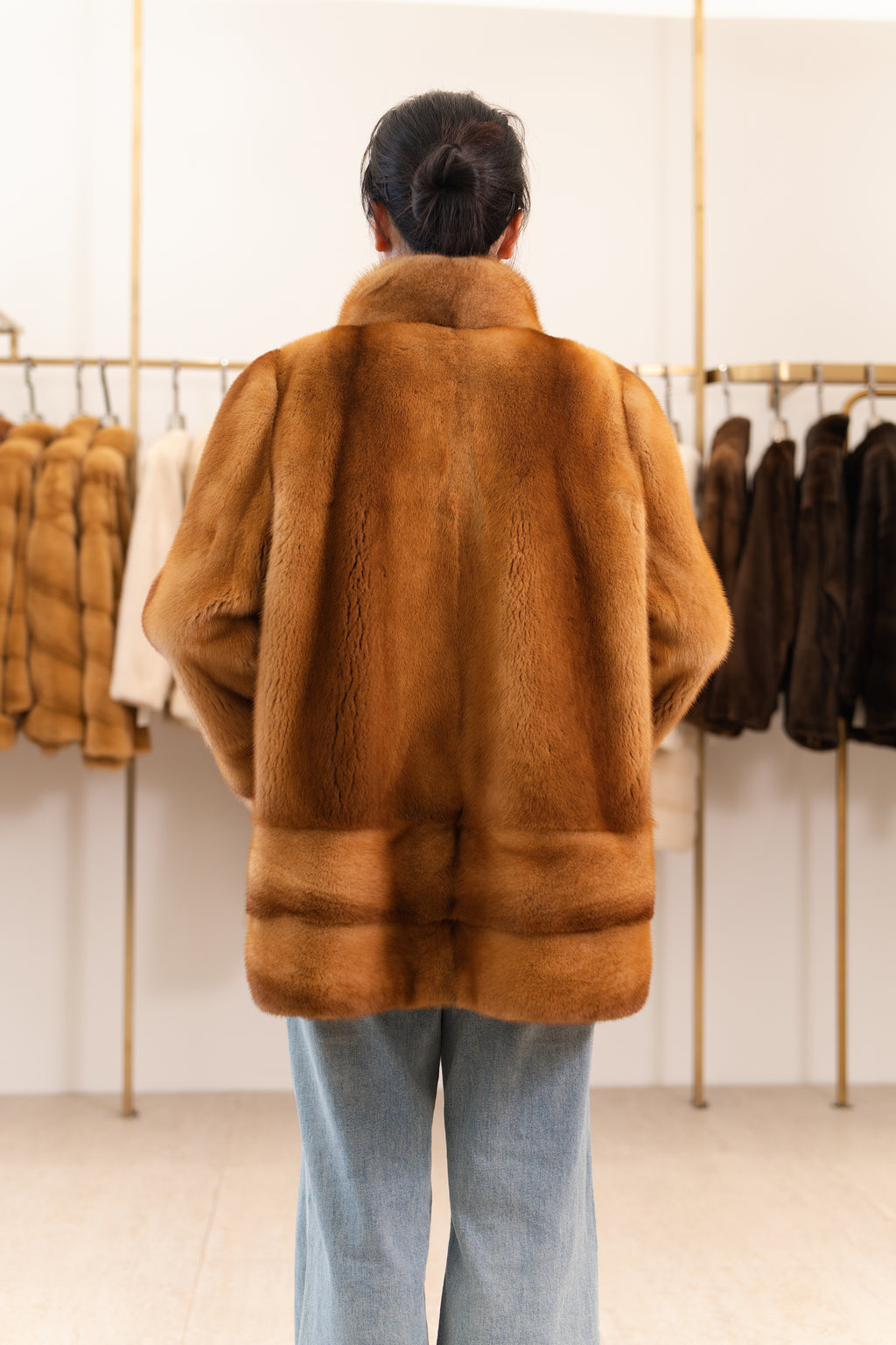 The Golden Camel Swing Mink Coat