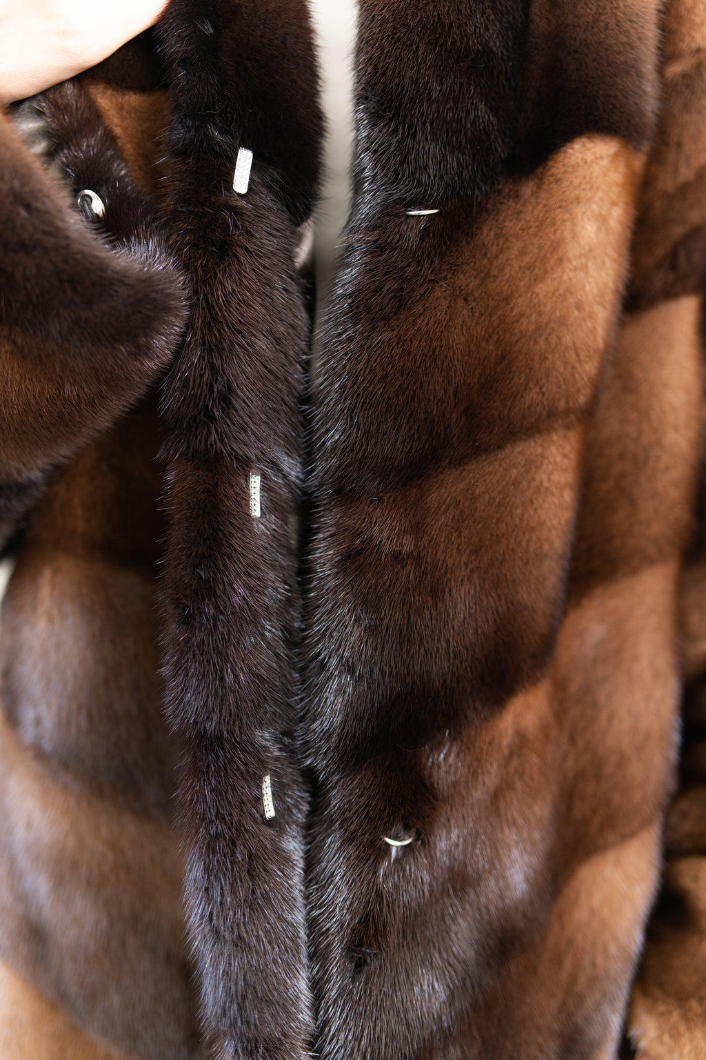 The Chevron Panel Mink Coat