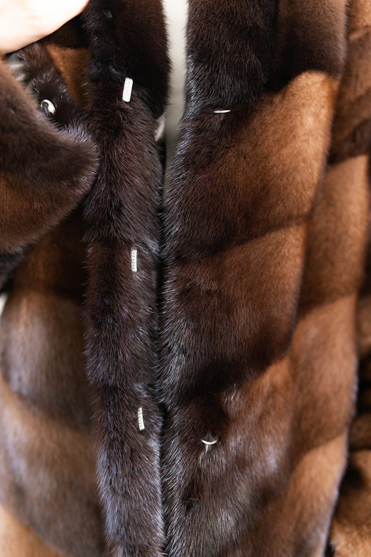 The Chevron Panel Mink Coat