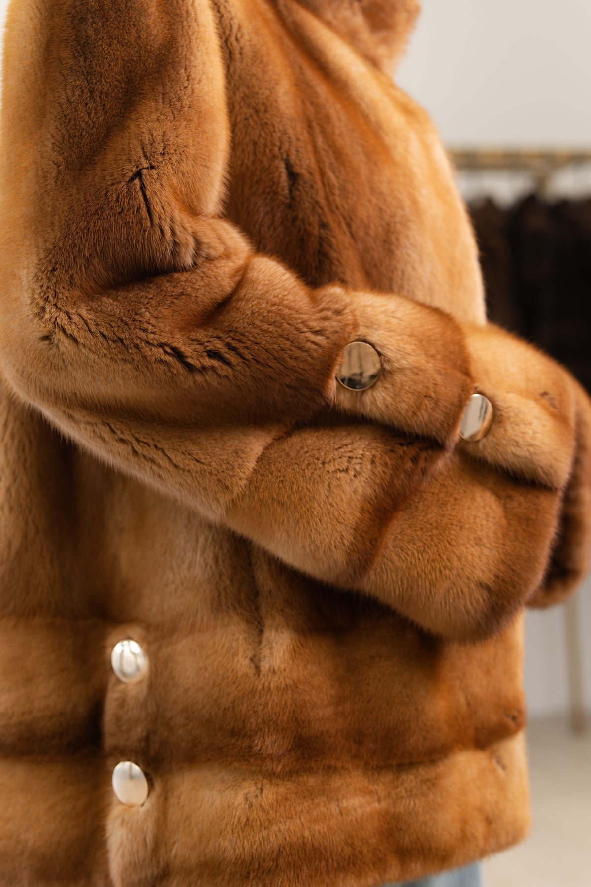 The Golden Camel Swing Mink Coat