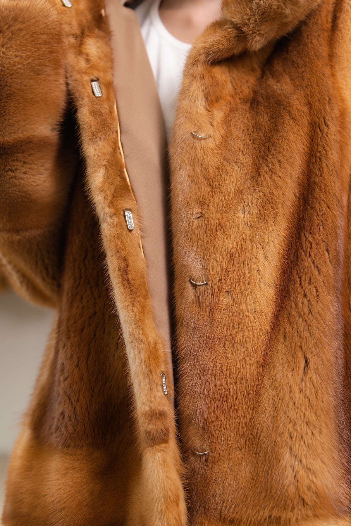 The Golden Camel Swing Mink Coat