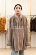 The Turn-Back Cuff Mid-Length Mink Coat