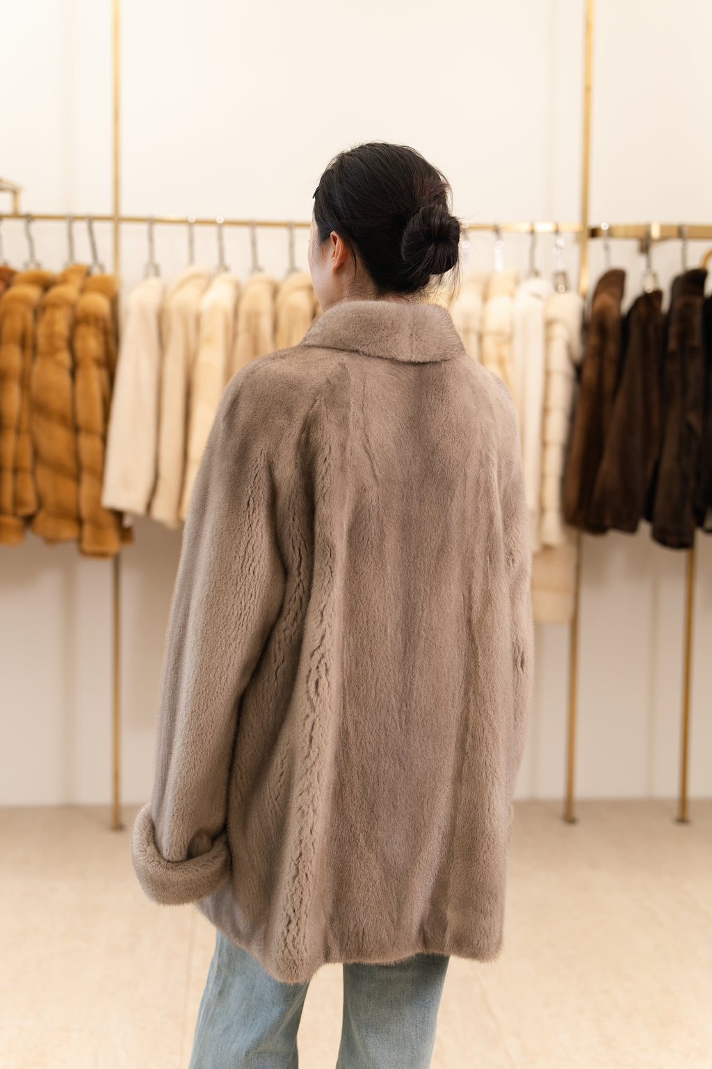 The Turn-Back Cuff Mid-Length Mink Coat