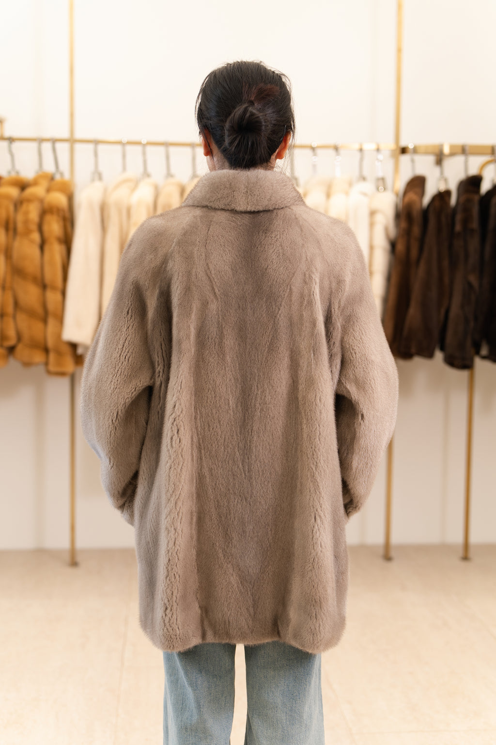 The Turn-Back Cuff Mid-Length Mink Coat