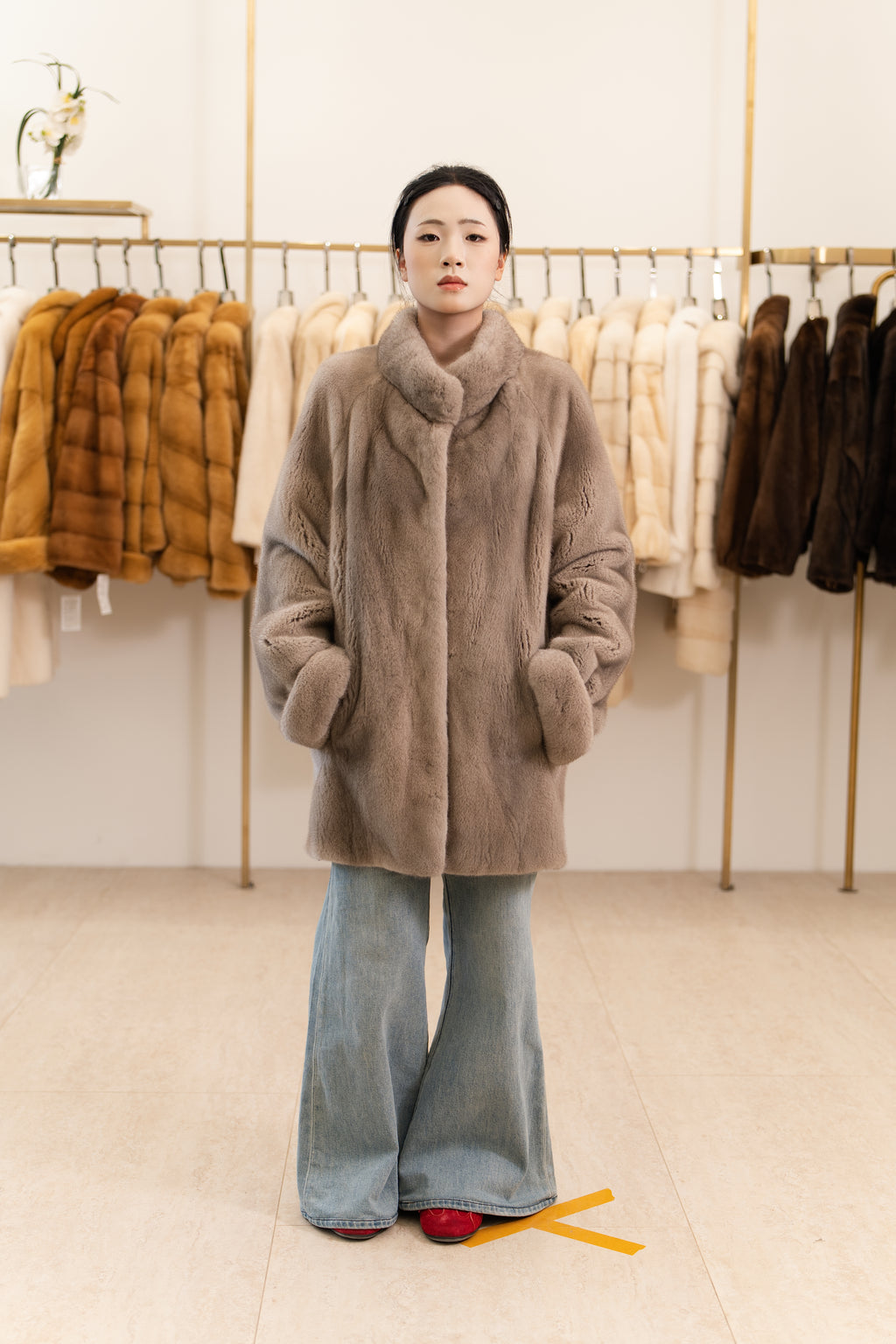 The Turn-Back Cuff Mid-Length Mink Coat