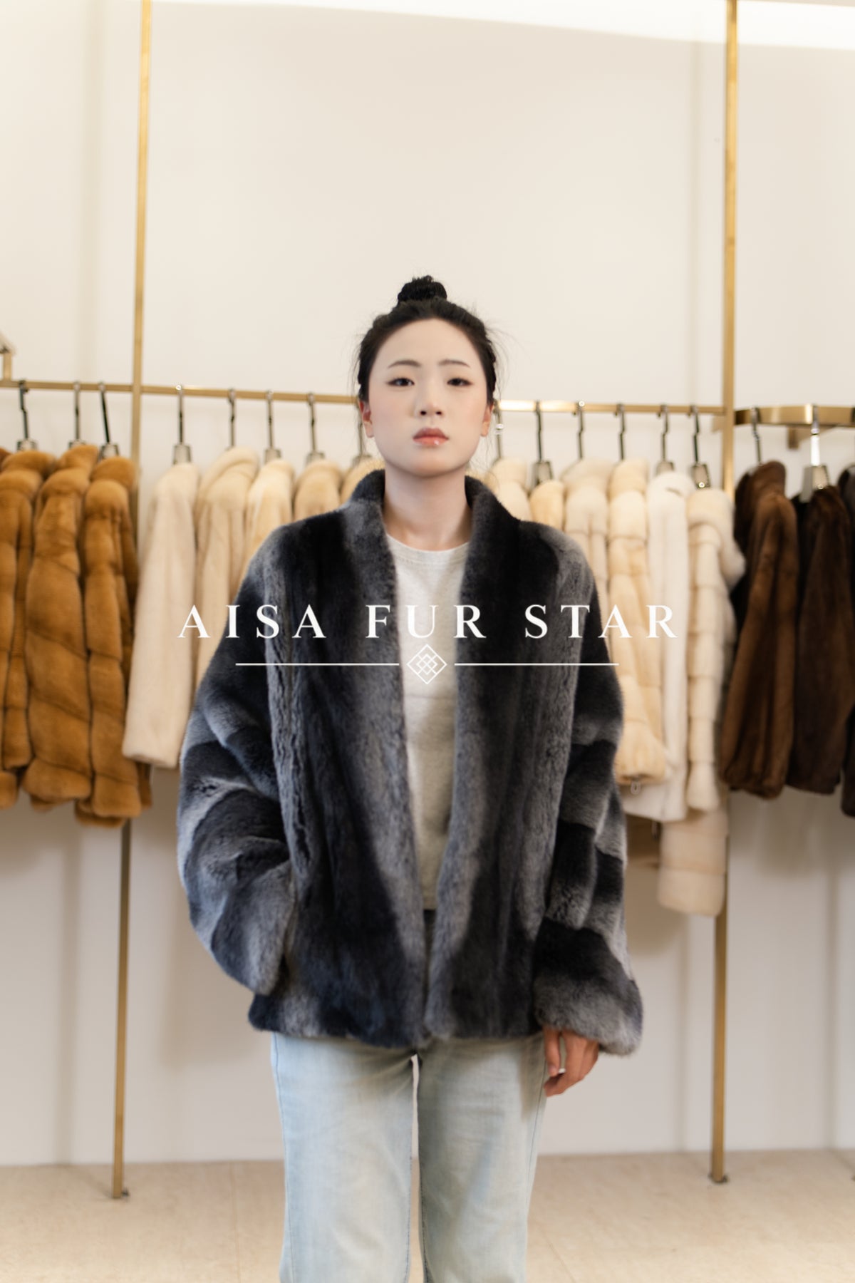The Two-Tone Short Mink Coat