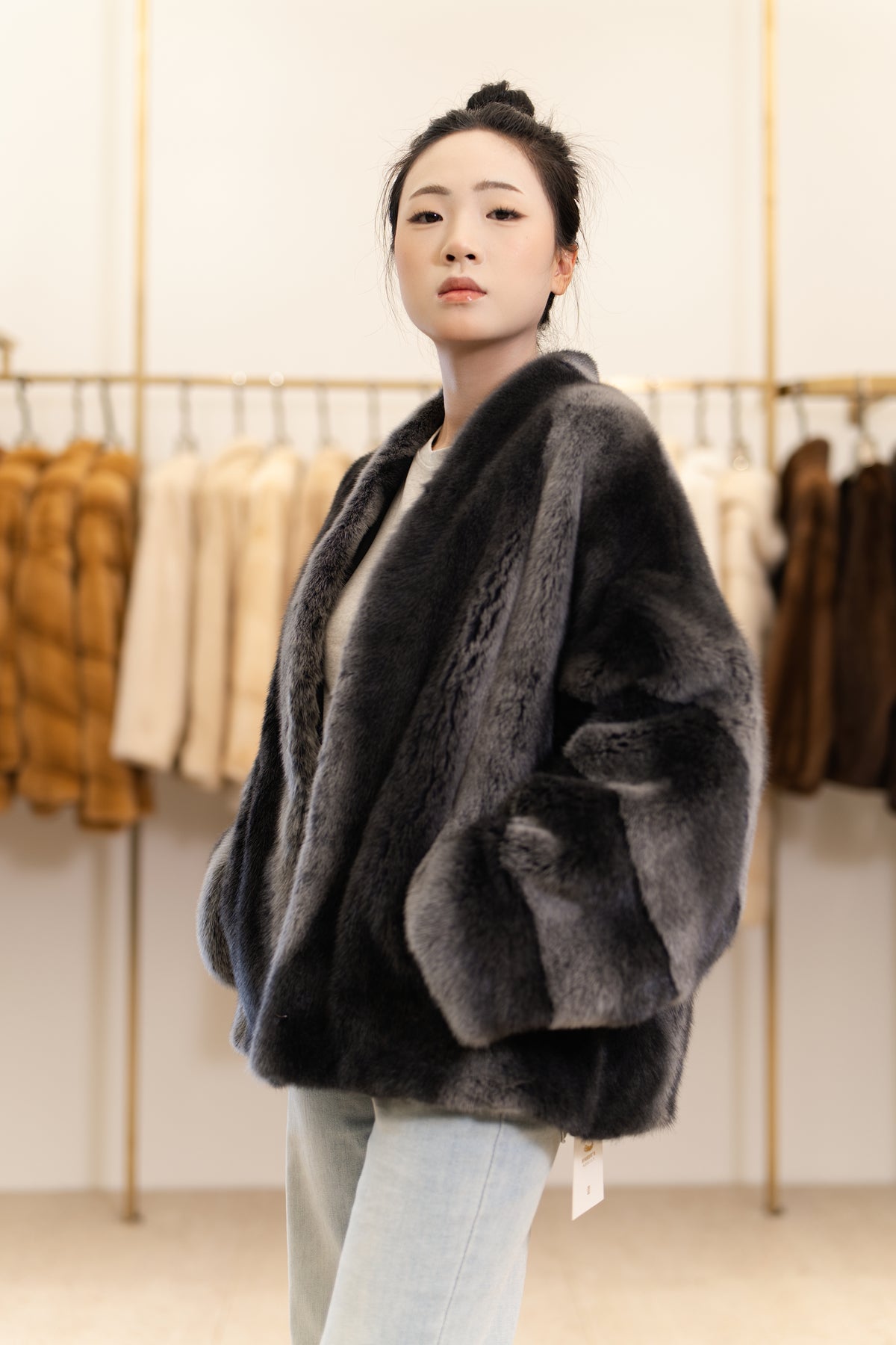 The Two-Tone Short Mink Coat