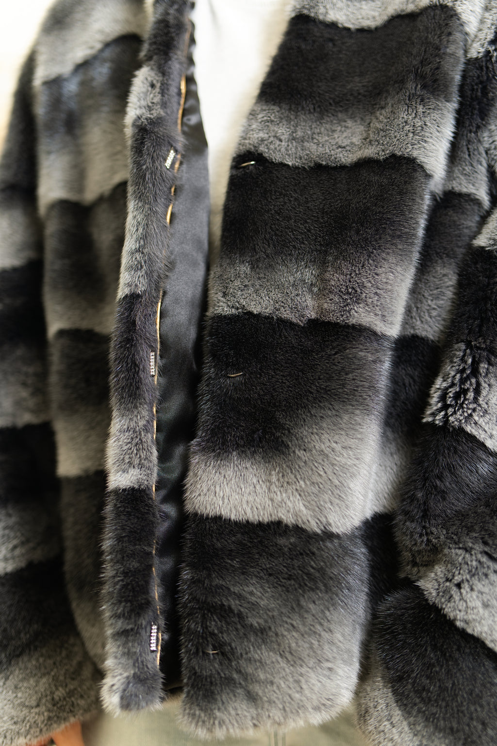 The Two-Tone Horizontal Panel Mink Coat