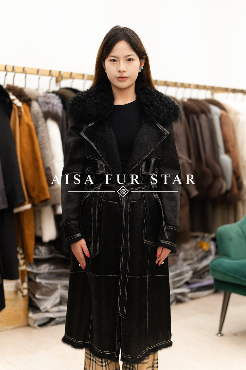 The Belted Longline Mink Coat