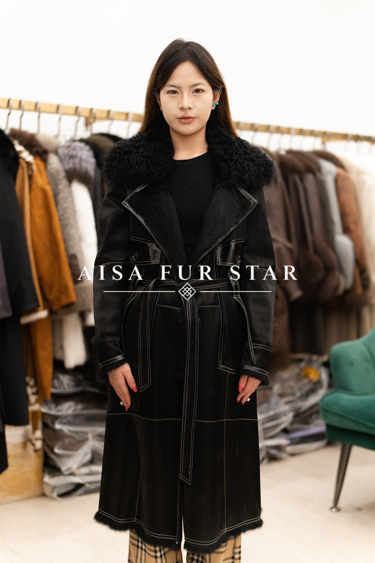 The Belted Longline Mink Coat