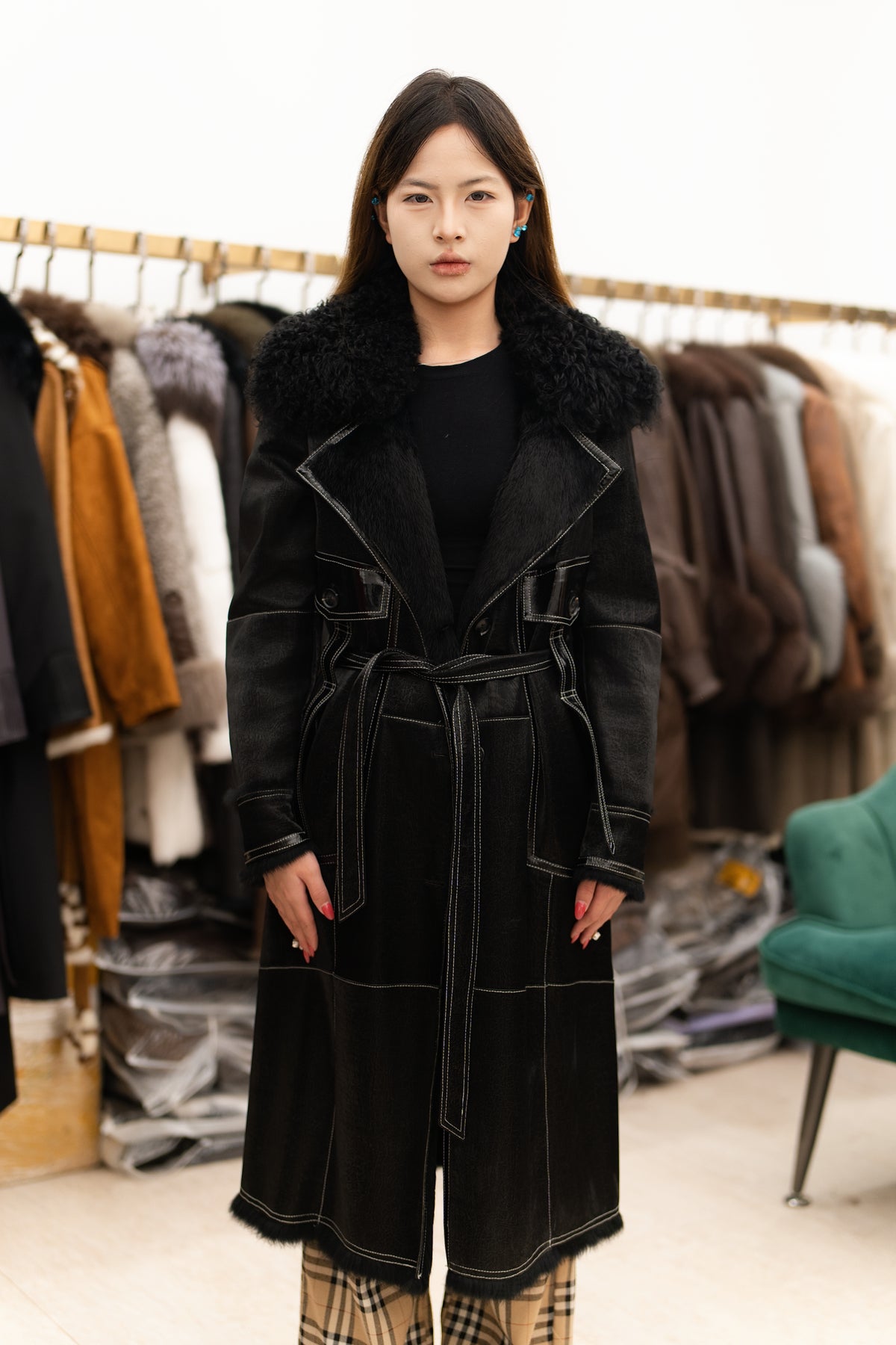 The Belted Longline Mink Coat