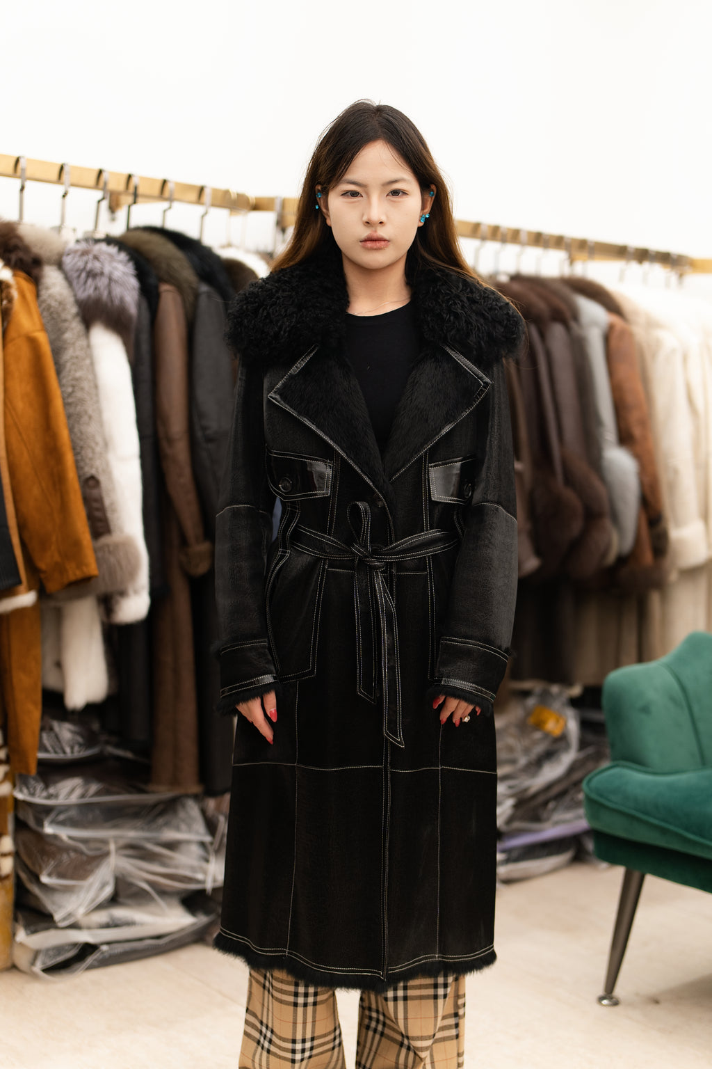 The Belted Longline Mink Coat